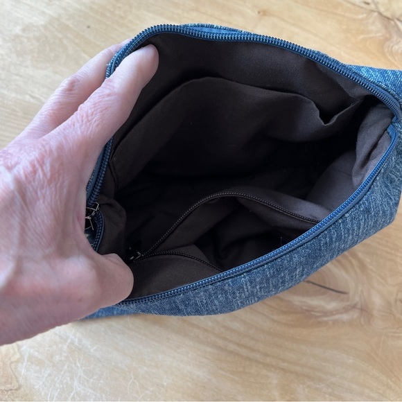 LARGE WOVEN TOTE BAG W MATCHING COSMETIC CASE ORGANIZER VERSATILE MODERN CHIC - Picture 9 of 11